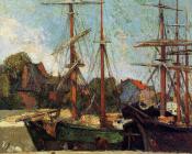 保罗 高更 : Schooner and Three-Master